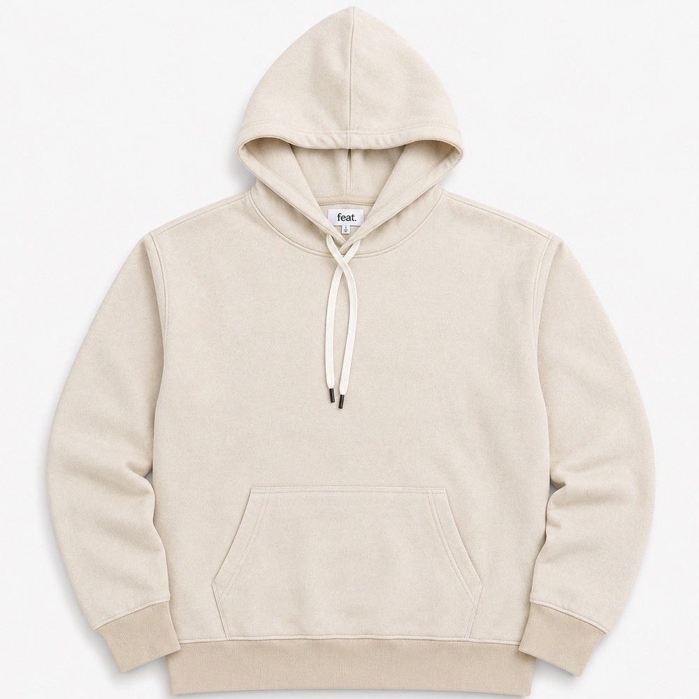 FEAT Oatmilk Hoodie – Soft Cozy Pullover - Picture 2 of 3